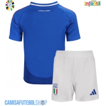 Camisa de time de futebol Itália Replicas 1º Equipamento Infantil Europeu 2024 Manga Curta (+ Calças curtas)